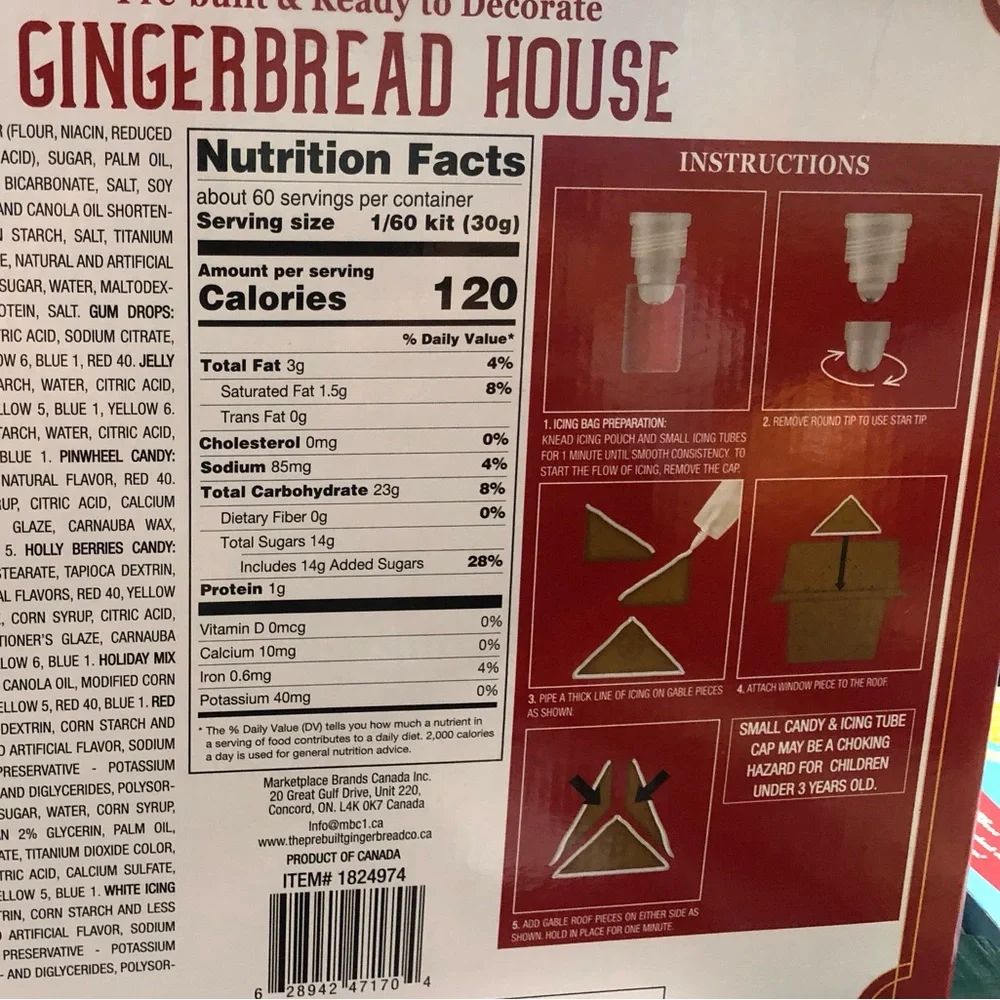 Gingerbread house prebuilt‎ &ready to built